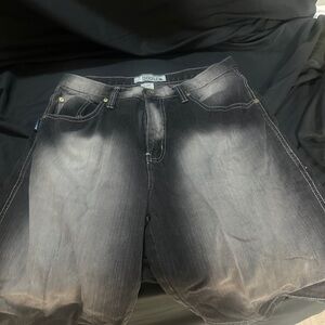 Men’s Washed Black Denim Shorts-Y2K Dodeca size 34-#569